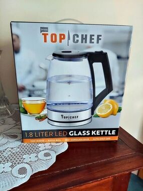 Top Chef 1.8 Liter LED Glass Kettle NWT